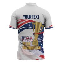 United States Soccer Zipper Polo Shirt 2025 USA Champions - Wonder Print Shop