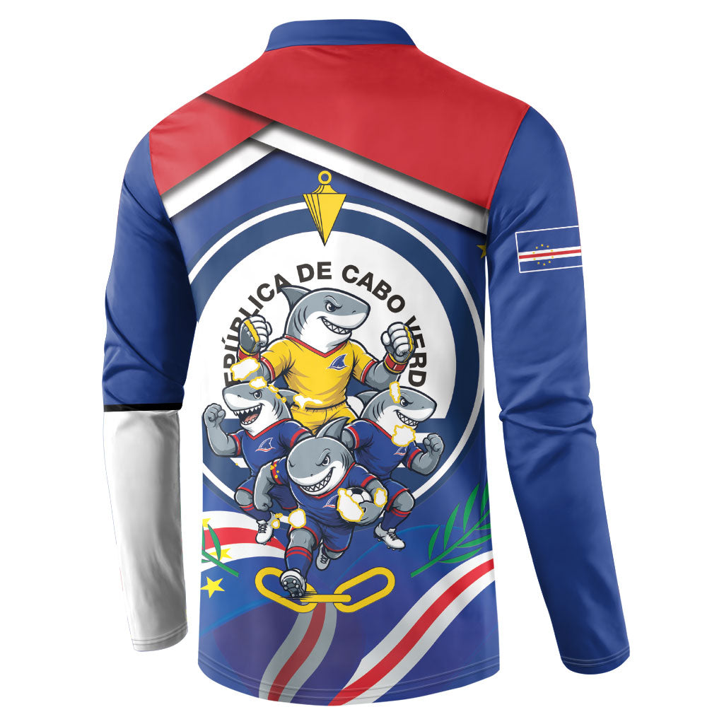 Cape Verde 2026 Football Button Sweatshirt Orgulho Tubaroes Azuis Make History