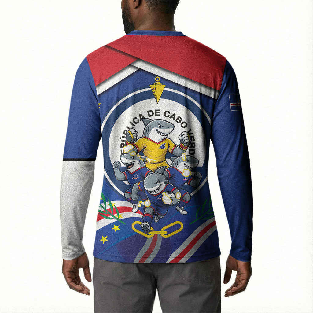 Cape Verde 2026 Football Button Sweatshirt Orgulho Tubaroes Azuis Make History