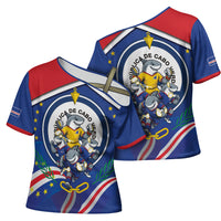 Cape Verde 2026 Football Cross Shoulder Shirt Orgulho Tubaroes Azuis Make History
