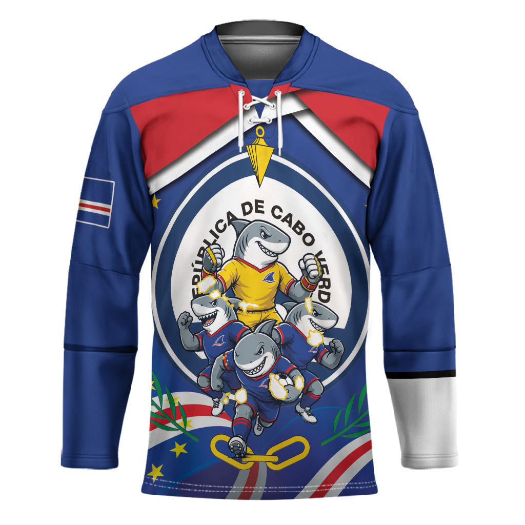 Cape Verde 2026 Football Hockey Jersey Orgulho Tubaroes Azuis Make History