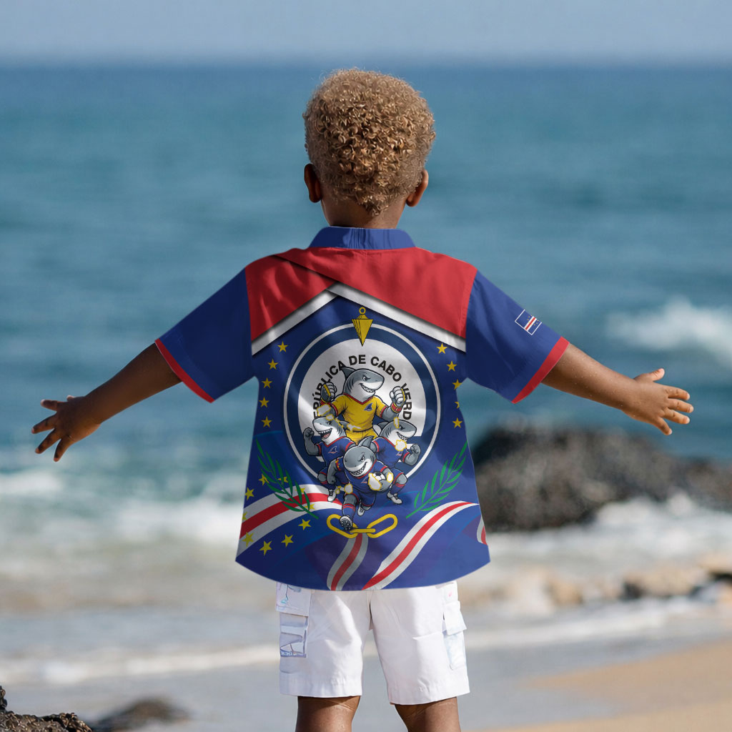 Cape Verde 2026 Football Kid Hawaiian Shirt Orgulho Tubaroes Azuis Make History