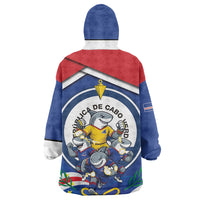 Cape Verde 2026 Football Kid Wearable Blanket Hoodie Orgulho Tubaroes Azuis Make History