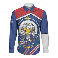 Cape Verde 2026 Football Long Sleeve Button Shirt Orgulho Tubaroes Azuis Make History