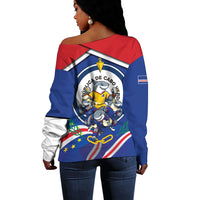 Cape Verde 2026 Football Off Shoulder Sweater Orgulho Tubaroes Azuis Make History