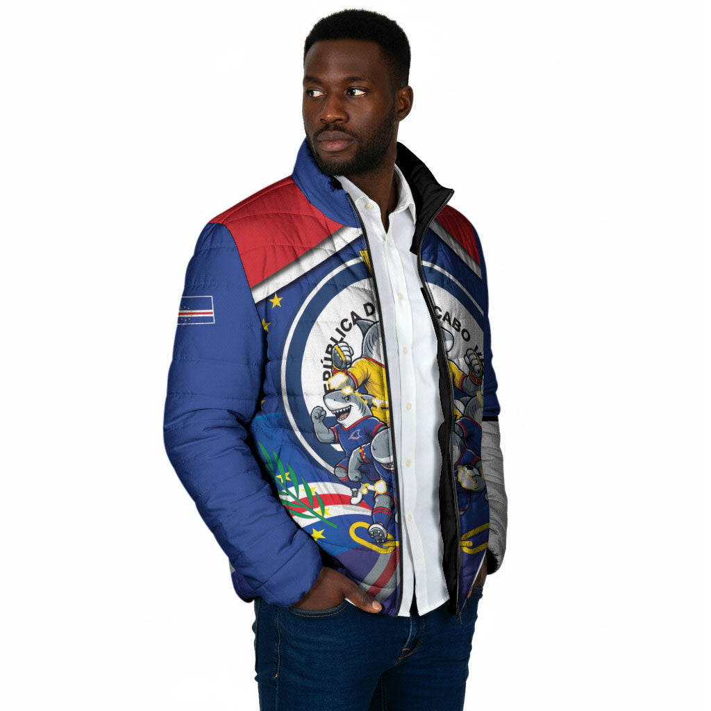 Cape Verde 2026 Football Padded Jacket Orgulho Tubaroes Azuis Make History