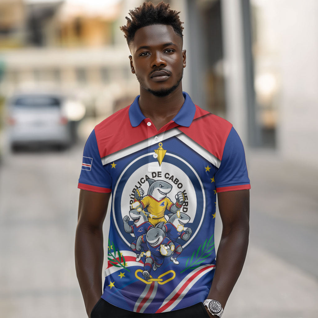 Cape Verde 2026 Football Polo Shirt Orgulho Tubaroes Azuis Make History