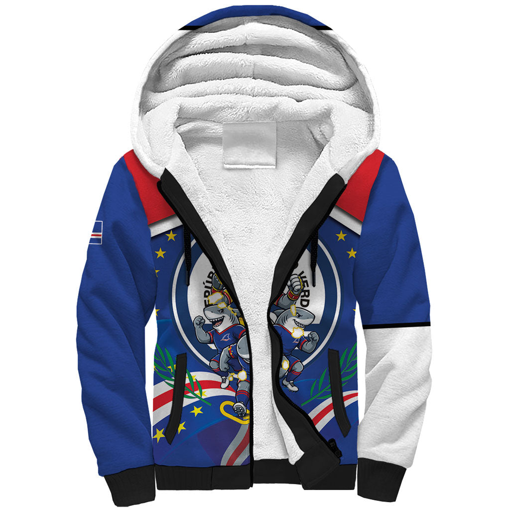 Cape Verde 2026 Football Sherpa Hoodie Orgulho Tubaroes Azuis Make History