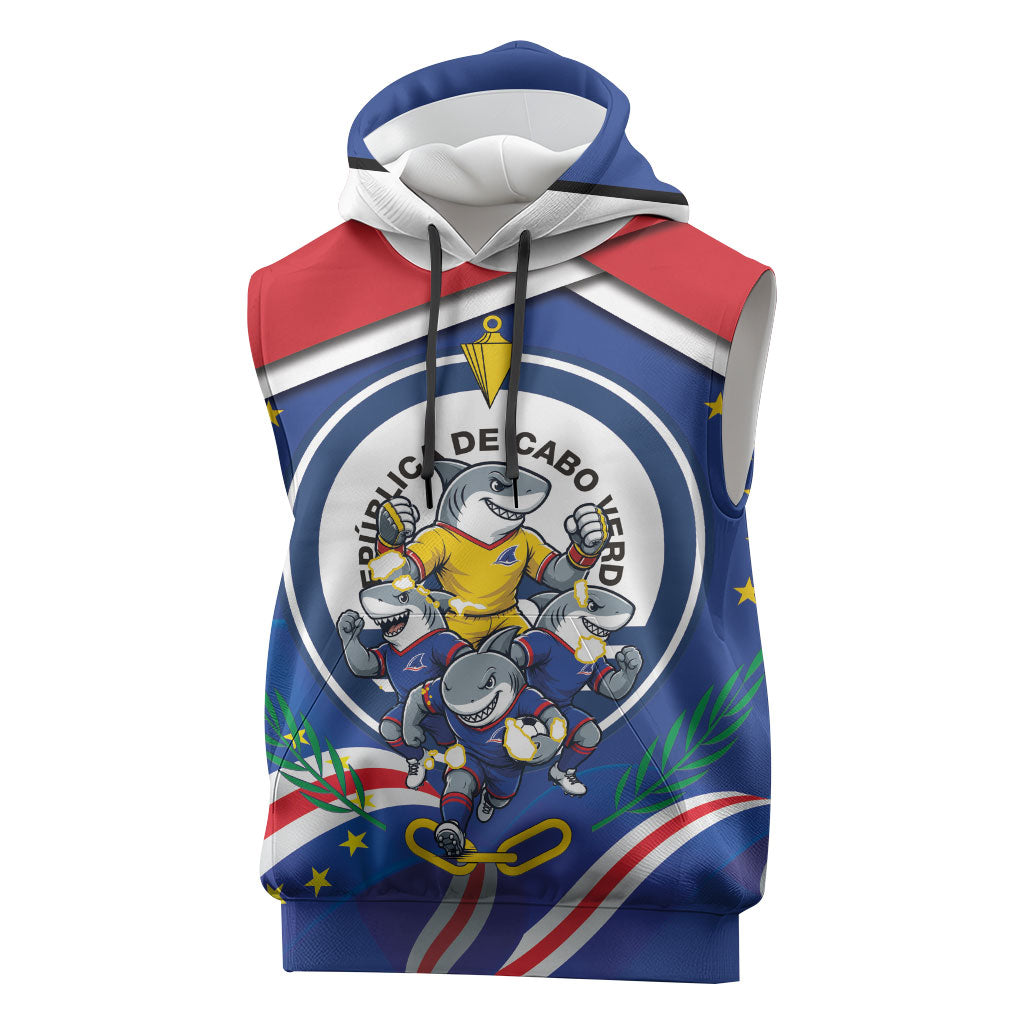 Cape Verde 2026 Football Sleeveless Hoodie Orgulho Tubaroes Azuis Make History