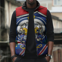 Cape Verde 2026 Football Sleeveless Puffer Jacket Orgulho Tubaroes Azuis Make History