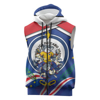 Cape Verde 2026 Football Sleeveless Zip Hoodie Orgulho Tubaroes Azuis Make History