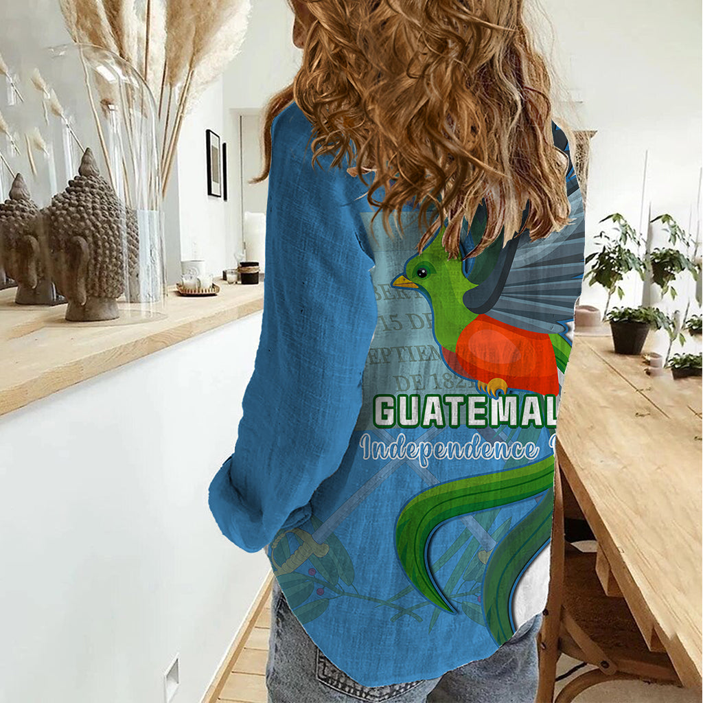 Guatemala Independence Day Women Casual Shirt Guatemalan Quetzal 202st Anniversary - Wonder Print Shop