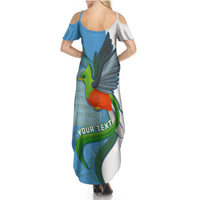 Custom Guatemala Independence Day Summer Maxi Dress Guatemalan Quetzal 202st Anniversary - Wonder Print Shop