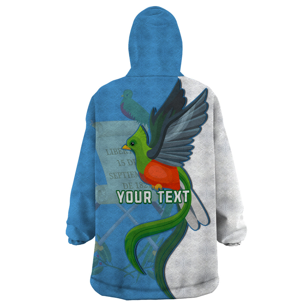 Custom Guatemala Independence Day Wearable Blanket Hoodie Guatemalan Quetzal 202st Anniversary - Wonder Print Shop