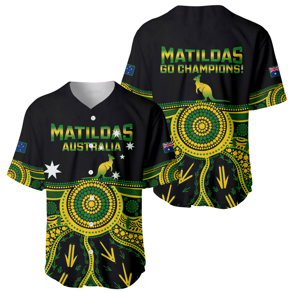 Australia Soccer Baseball Jersey Aboriginal Go Matildas 2023 World Cup - Wonder Print Shop