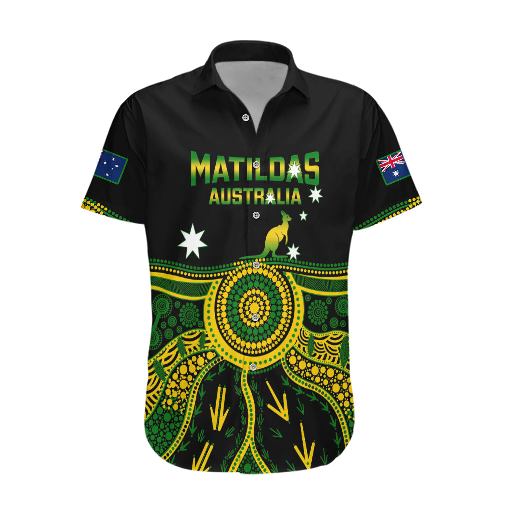 Australia Soccer Hawaiian Shirt Aboriginal Go Matildas 2023 World Cup - Wonder Print Shop