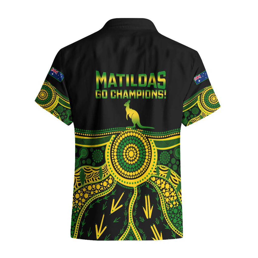 Australia Soccer Hawaiian Shirt Aboriginal Go Matildas 2023 World Cup - Wonder Print Shop