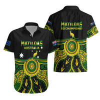 Australia Soccer Hawaiian Shirt Aboriginal Go Matildas 2023 World Cup - Wonder Print Shop