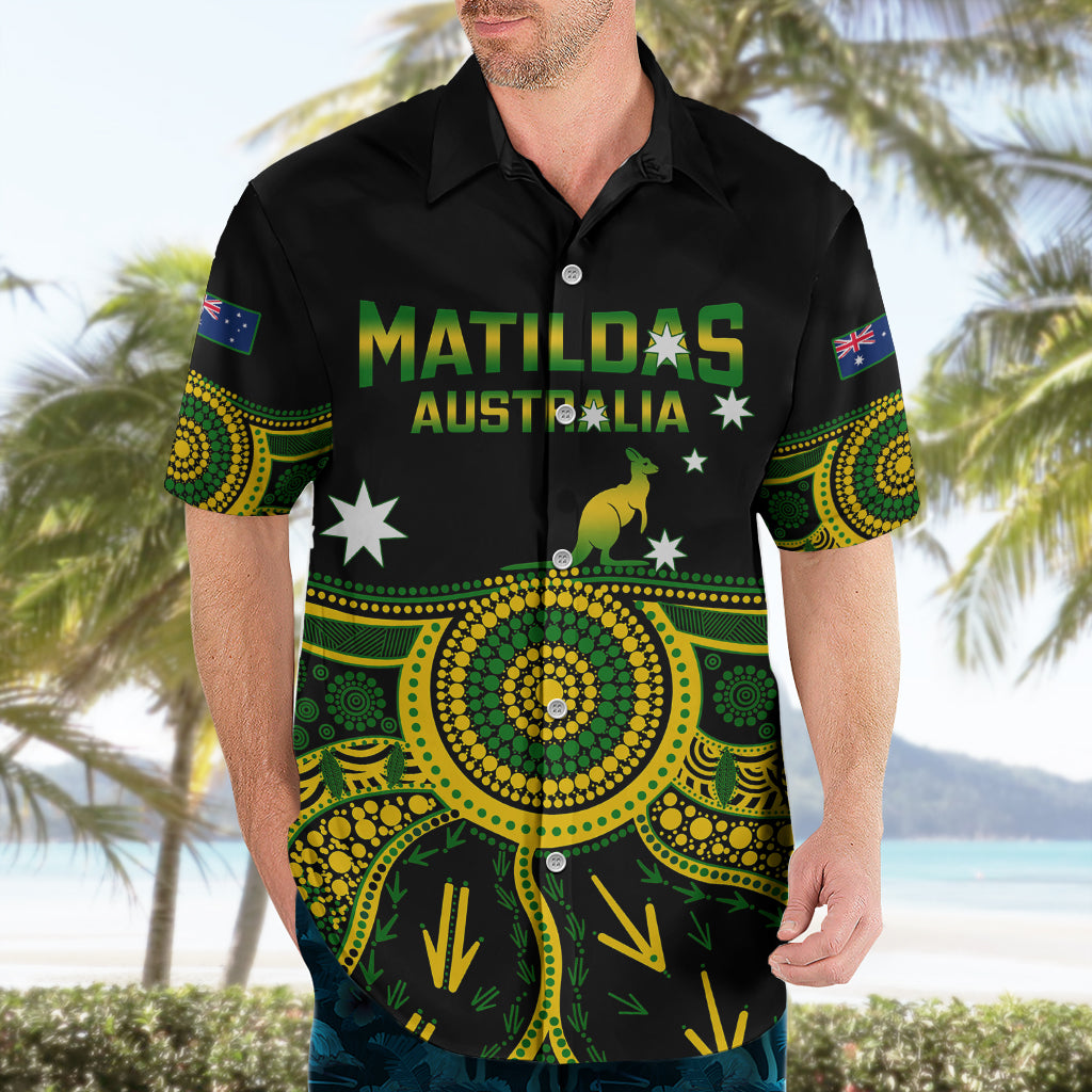 Australia Soccer Hawaiian Shirt Aboriginal Go Matildas 2023 World Cup - Wonder Print Shop