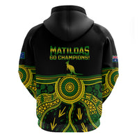 Australia Soccer Hoodie Aboriginal Go Matildas 2023 World Cup - Wonder Print Shop
