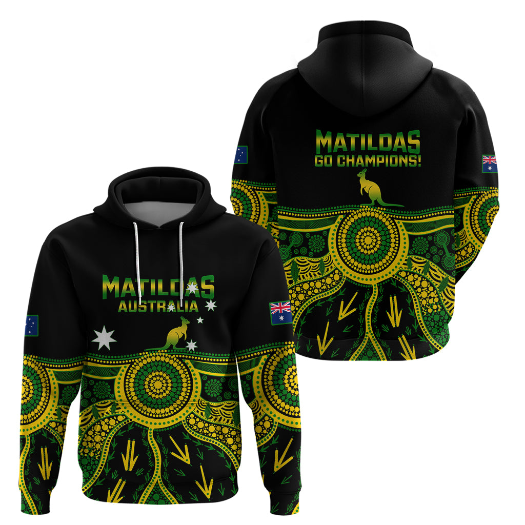 Australia Soccer Hoodie Aboriginal Go Matildas 2023 World Cup - Wonder Print Shop