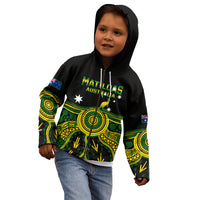 Australia Soccer Kid Hoodie Aboriginal Go Matildas 2023 World Cup - Wonder Print Shop
