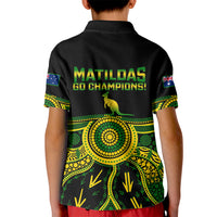 Australia Soccer Kid Polo Shirt Aboriginal Go Matildas 2023 World Cup - Wonder Print Shop
