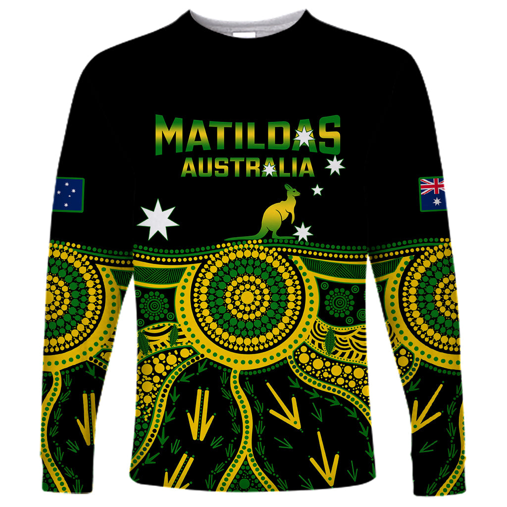 Australia Soccer Long Sleeve Shirt Aboriginal Go Matildas 2023 World Cup - Wonder Print Shop
