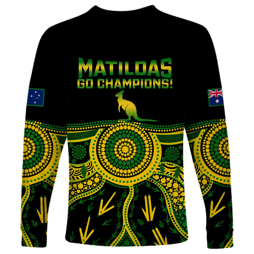 Australia Soccer Long Sleeve Shirt Aboriginal Go Matildas 2023 World Cup - Wonder Print Shop