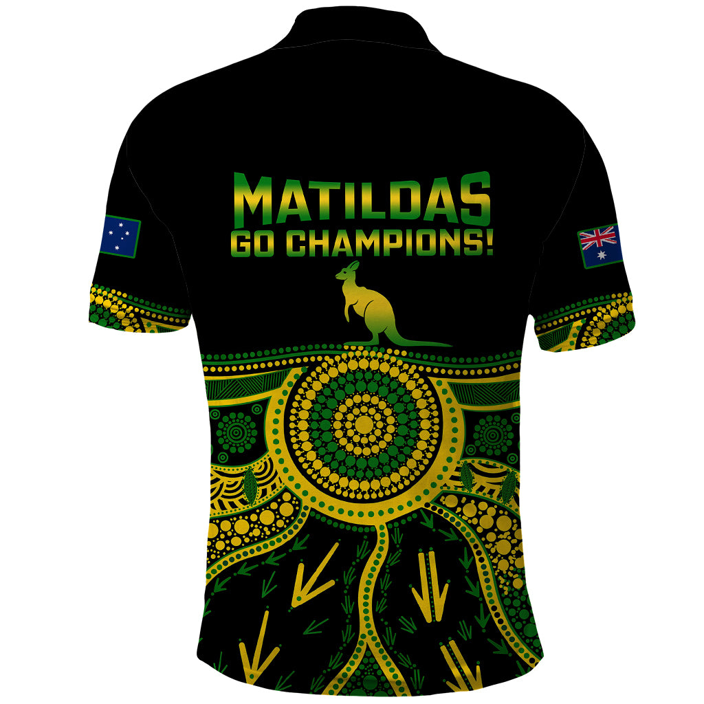 Australia Soccer Polo Shirt Aboriginal Go Matildas 2023 World Cup - Wonder Print Shop