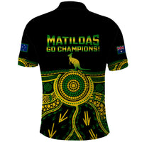Australia Soccer Polo Shirt Aboriginal Go Matildas 2023 World Cup - Wonder Print Shop