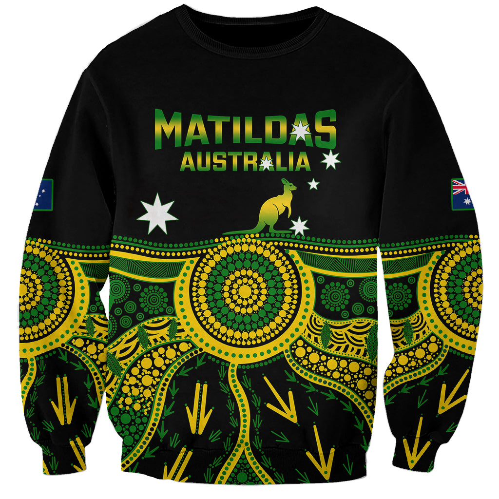 Australia Soccer Sweatshirt Aboriginal Go Matildas 2023 World Cup - Wonder Print Shop