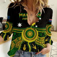Australia Soccer Women Casual Shirt Aboriginal Go Matildas 2023 World Cup - Wonder Print Shop
