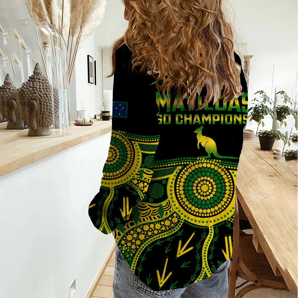 Australia Soccer Women Casual Shirt Aboriginal Go Matildas 2023 World Cup - Wonder Print Shop