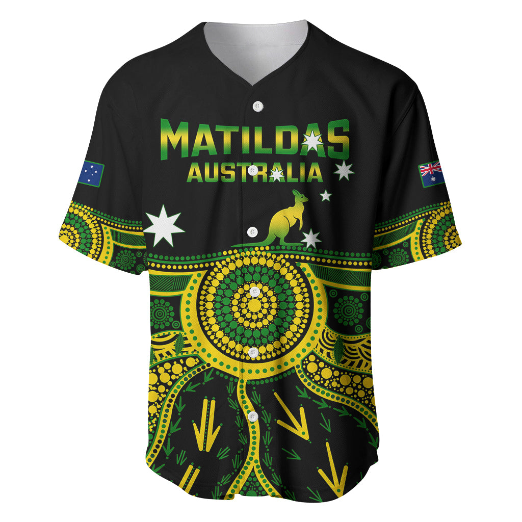 Personalised Australia Soccer Baseball Jersey Aboriginal Go Matildas 2023 World Cup - Wonder Print Shop