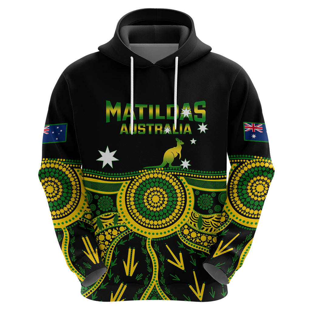 Personalised Australia Soccer Hoodie Aboriginal Go Matildas 2023 World Cup - Wonder Print Shop