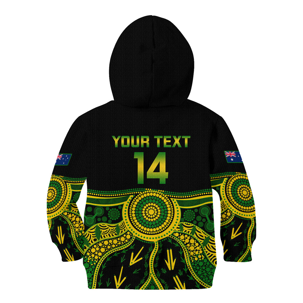 Personalised Australia Soccer Kid Hoodie Aboriginal Go Matildas 2023 World Cup - Wonder Print Shop