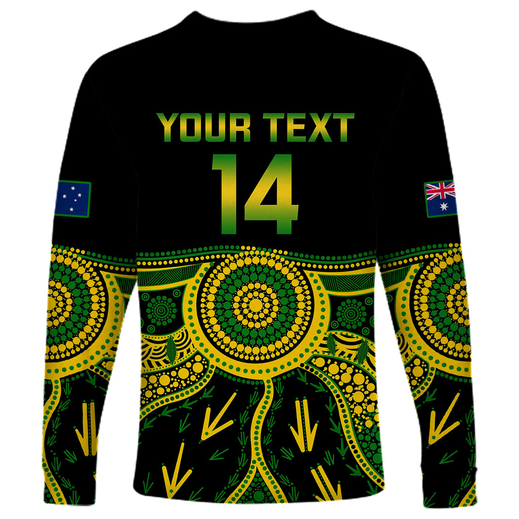 Personalised Australia Soccer Long Sleeve Shirt Aboriginal Go Matildas 2023 World Cup - Wonder Print Shop