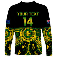 Personalised Australia Soccer Long Sleeve Shirt Aboriginal Go Matildas 2023 World Cup - Wonder Print Shop