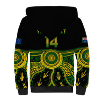 Personalised Australia Soccer Sherpa Hoodie Aboriginal Go Matildas 2023 World Cup - Wonder Print Shop