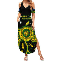 Personalised Australia Soccer Summer Maxi Dress Aboriginal Go Matildas 2023 World Cup - Wonder Print Shop