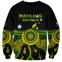 Personalised Australia Soccer Sweatshirt Aboriginal Go Matildas 2023 World Cup - Wonder Print Shop