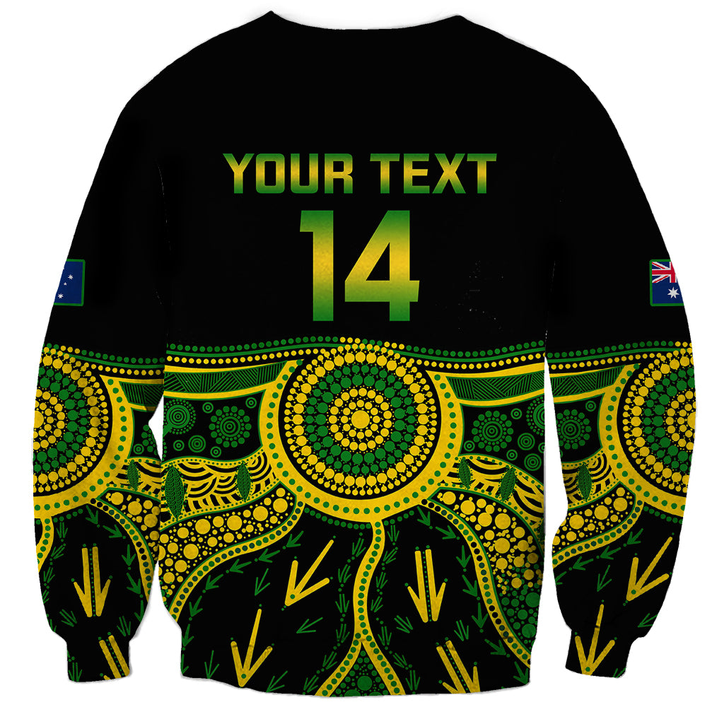 Personalised Australia Soccer Sweatshirt Aboriginal Go Matildas 2023 World Cup - Wonder Print Shop