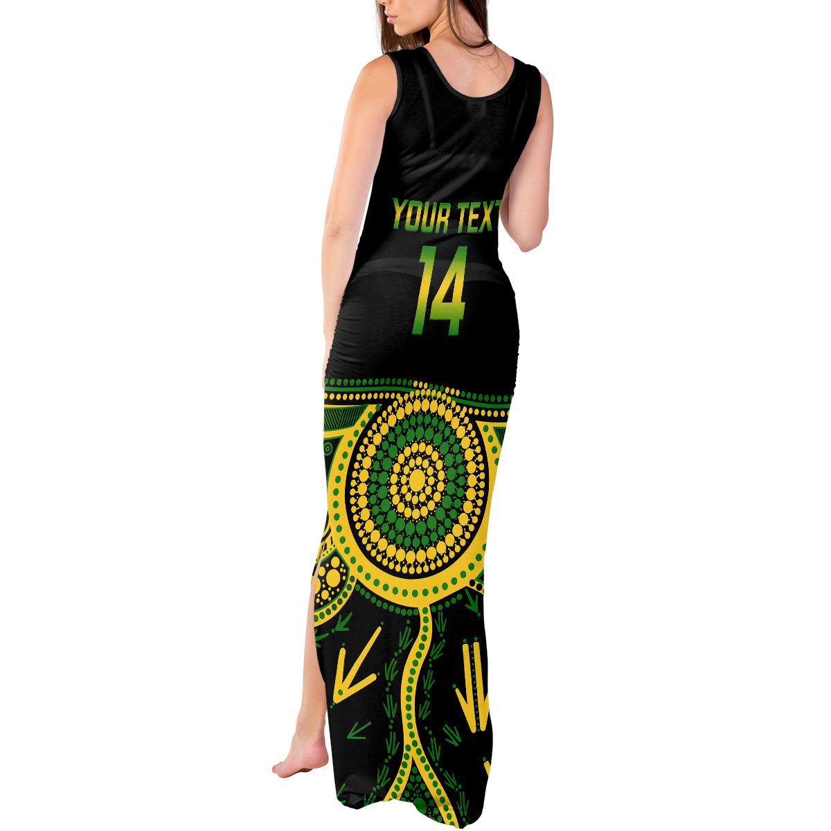 Personalised Australia Soccer Tank Maxi Dress Aboriginal Go Matildas 2023 World Cup - Wonder Print Shop