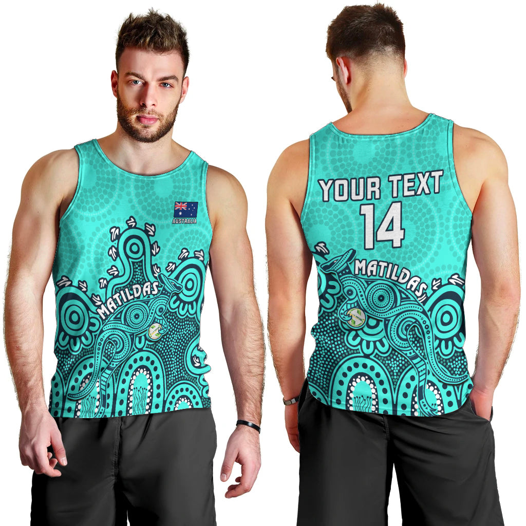 personalised-australia-soccer-men-tank-top-aboriginal-turquoise-2023-world-cup-with-kangaroo