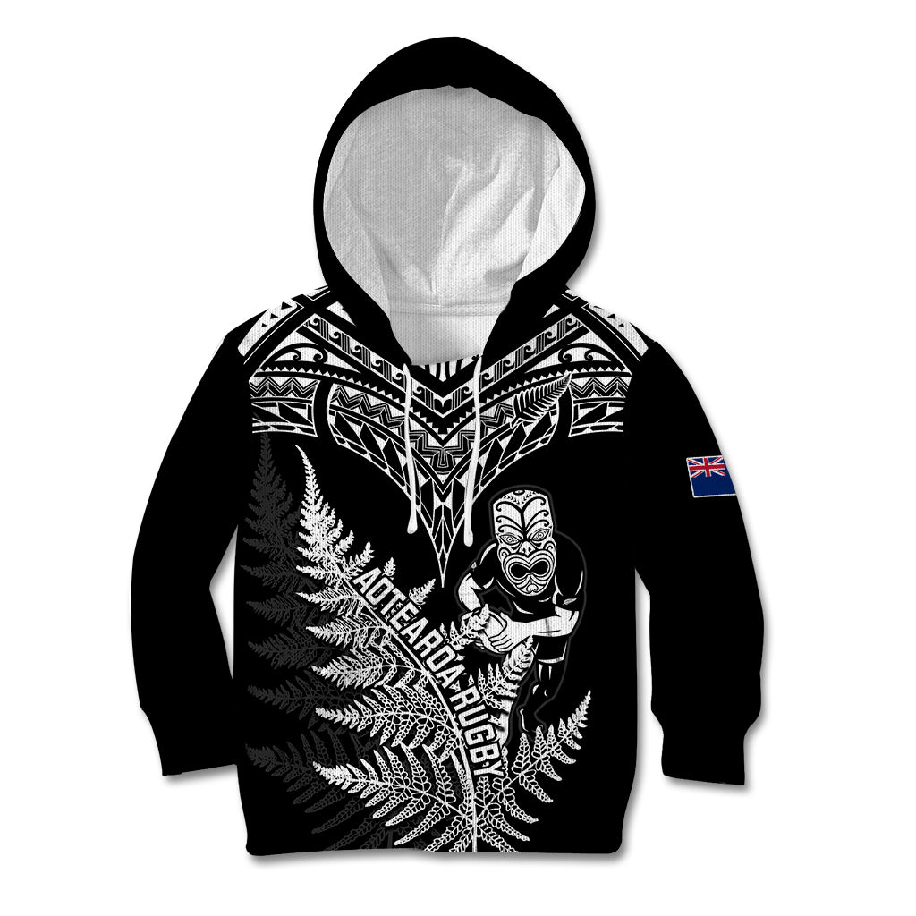 New Zealand Silver Fern Rugby Kid Hoodie Go All Black 2023 World Cup - Wonder Print Shop