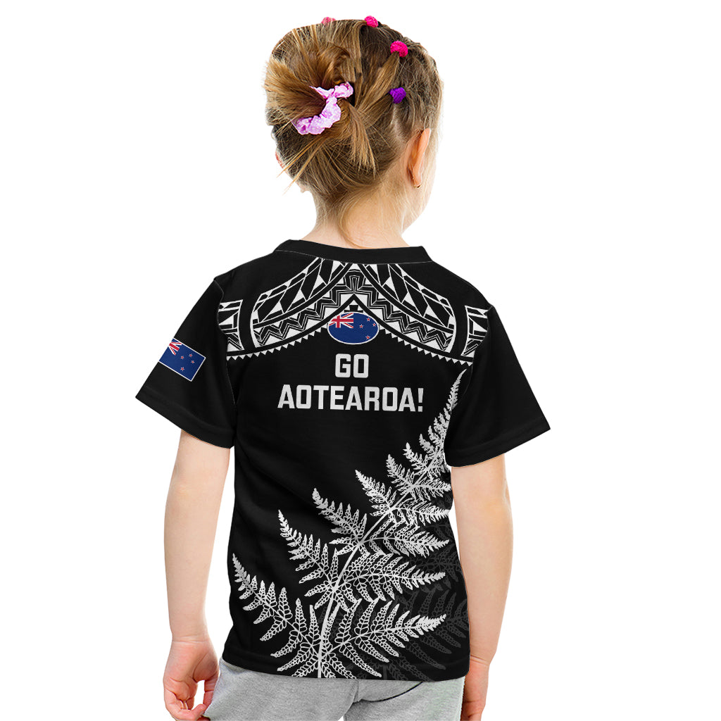 New Zealand Silver Fern Rugby Kid T Shirt Go All Black 2023 World Cup - Wonder Print Shop