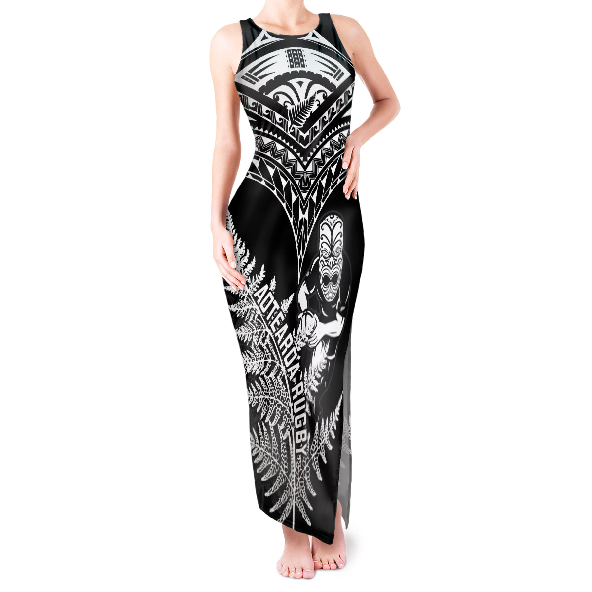 New Zealand Silver Fern Rugby Tank Maxi Dress Go All Black 2023 World Cup - Wonder Print Shop