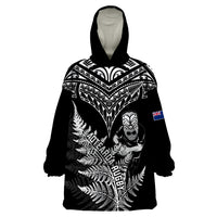 New Zealand Silver Fern Rugby Wearable Blanket Hoodie Go All Black 2023 World Cup - Wonder Print Shop