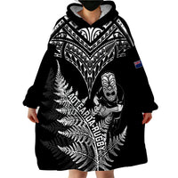 New Zealand Silver Fern Rugby Wearable Blanket Hoodie Go All Black 2023 World Cup - Wonder Print Shop